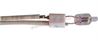 Doutnavka 230V, kapka 6x12mm s odporem a přívody 15cm , oranžová