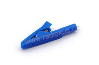 Krokosvorka celoizolovaná na banánek 2 mm modrá 40 mm