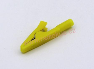 Krokosvorka celoizolovaná na banánek 2 mm žlutá 40 mm