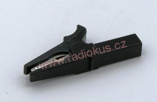 Krokosvorka celoizolovaná na banánek 4 mm černá 55 mm