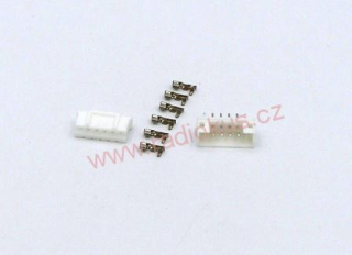 Sada  vidlice DPS / zásuvka kabelová , 6pinová , rastr 2,0mm , 