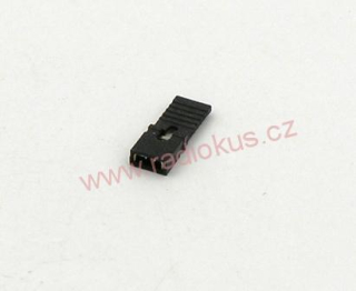 Jumper zkratovací propojka pro řadové vidlice , rastr 2,54mm , černý , dlouhý