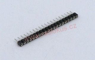 Zásuvka 1 x 20 pinů do DPS , přímá , rastr 2,54mm , precizní