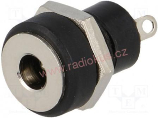 Napájecí konektor 4,0 x 1,7 mm do panelu , s maticí , letovací
