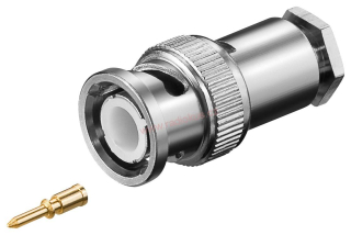 Vidlice BNC kabelová přímá letovací 5mm