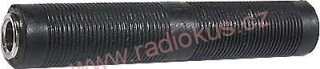 Spojka jack 6,3 mm stereo zásuvka / jack 6,3 mm stereo zásuvka , plastová , přímá