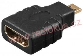 Redukce HDMI zásuvka / HDMI D vidlice , přímá