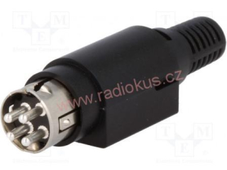 Napájecí konektor 4pin vidlice kabelová , přímá , plastová