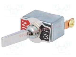 Páčkový spínač jednoduchý , 50A / 12V , aretovaný