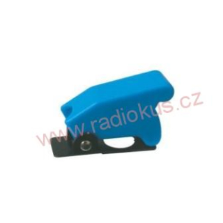 Plastová bezpečnostní krytka páčkové spínače s otvorem 12mm , modrá