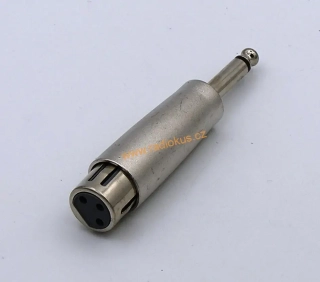 Redukce XLR zásuvka 3pin / jack 6,3mm mono vidlice přímá