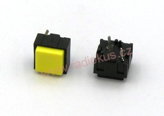 Mikrospínač do DPS , 12,2x12,2mm , 10mm , žlutý