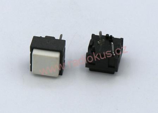 Mikrospínač do DPS , 12,2x12,2mm , 10mm , bílý