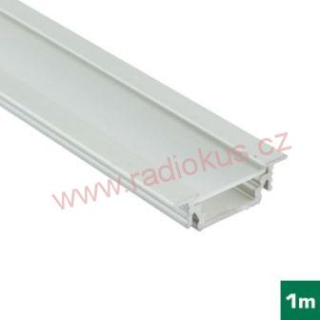 AL lišta pro LED pásek , zapuštěná , délka 1 m