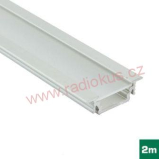 AL lišta pro LED pásek , zapuštěná , délka 2 m