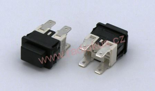 Spínač tlačítkový ON - OFF , 10A/250V , černý hranatý ,aretovaný