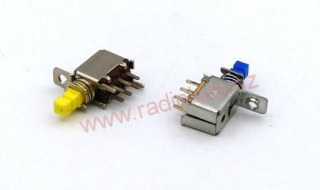 Spínač tlačítkový ON - ON , 0,5A/12V , do DPS