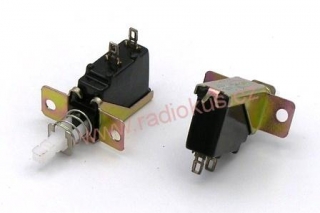 Spínač tlačítkový ON - OFF , 5A/ 250V , 2 šroubky , 