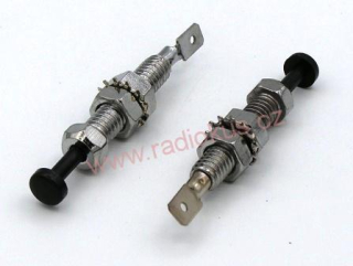 Spínač tlačítkový ON - ( OFF ) , černý , 10A/12V , kapotový stavitelný