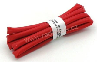 Silikonová bužírka 5,0x0,5mm / 1,5 m , červená
