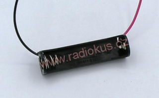 Držák 1 x AAA plastový , vodiče