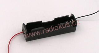 Držák 1 x 18650 plastový , vodiče