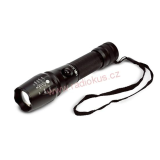 Solight profesionální nabíjecí LED svítilna, T6 XML Cree LED, 600lm, Li-Ion