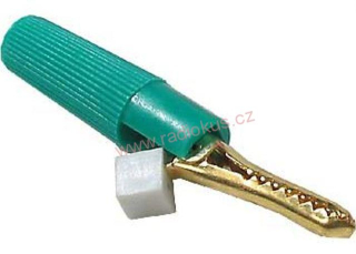 Krokosvorka poloizolovaná na banánek 4 mm zelená 58 mm