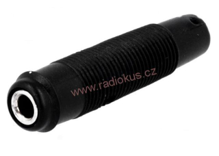 Zdířka 4mm na kabel letovací , černá , izolovaná