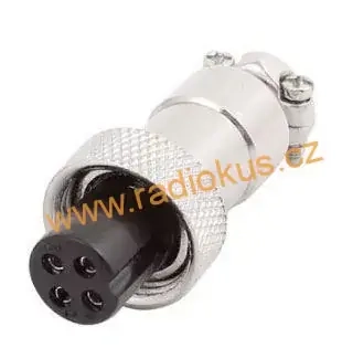 Zásuvka kabelová 4 pinová GX12