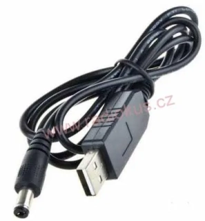Step-up měnič USB 5V / DC5,5x2,1mm 12V/1A