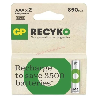GP ReCyko+ 850 AAA nabíjecí baterie - sada 2 ks