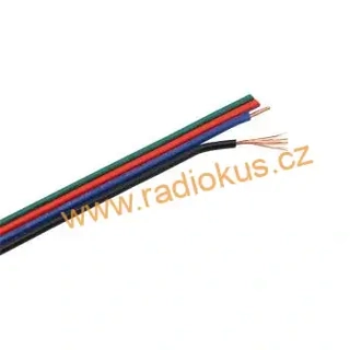 Plochý RGB kabel 4 x 0,3 mm2