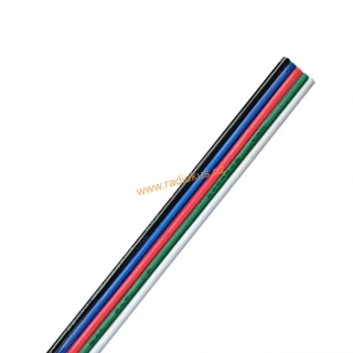Plochý RGBW kabel 5 x 0,3 mm2