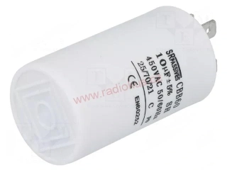 Motorový kondenzátor 10uF / 450V AC 