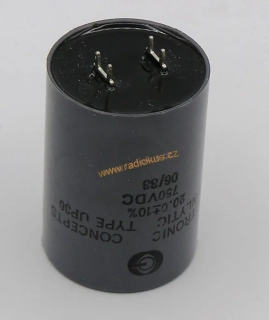 20uF/750V DC svitkový radiální kondenzátor