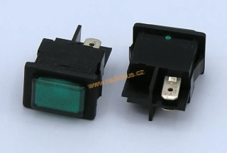 Kontrolka 230V AC doutnavková zelená