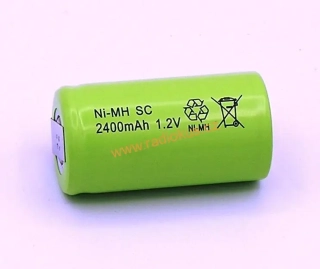 NiMh 1,2V / 2200mAh SUB-C nabíjecí baterie s letovacími vývody