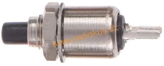 Spínač tlačítkový OFF - ( ON ) bez aretace , černý , 0,5A/250V , kov