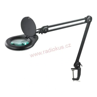Lupa stolní s LED osvětlením GDM05B , černá