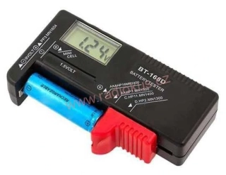 Tester baterií digitalní BT-168D -R3, R6, R20, R14, 9V
