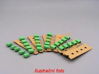 Fóliový kondenzátor radiální 1,0uF / 63V  -  25 ks