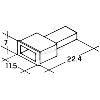 Kryt faston vidlice 6,3mm bílý