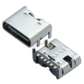 Zdířka USB 3.1 typ C 6-ti pinová do plošných spojů