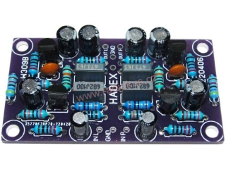 Předzesilovač pro magnetodynamickou přenosku, stereo, stavebnice