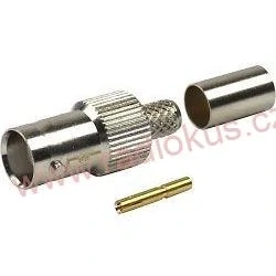 Zásuvka BNC kabelová přímá lisovací 6mm