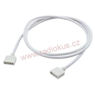 Propojovací kabel pro RGBW s konektory RM 2,54 - 5p, 2x zásuvka, 100cm, bílá