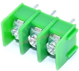 Svorkovnice do DPS 3pin KF7620-3P, rozteč pinů 7,62mm