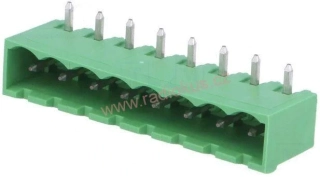 Konektor do DPS , 5,08 mm , 8 pólů , úhlový , zelená
