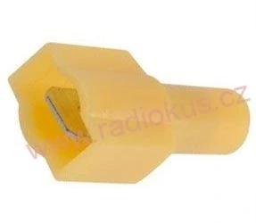 Faston 6,3mm vidlice celoizolovaná žlutá